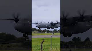 USAF C130J arrives from St Johns [upl. by Aihseyk897]