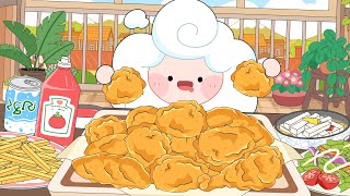 Fried chicken is a great food l Little Foodie Yoki l Kids Cartoon l Childrens Cuisine [upl. by Sanburn]