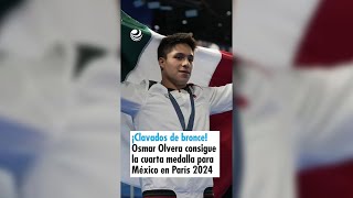 ¡Clavados de bronce Osmar Olvera consigue la cuarta medalla para México en París 2024 [upl. by Waldman209]