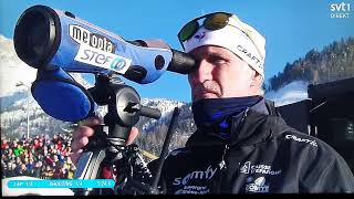 Jaktstart Hochfilzen 🇸🇪 Elvira Öberg 1 intervju skidskytte world cup 2324 [upl. by Veejar]