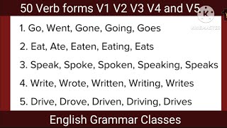 Verb forms V1 V2 V3 V4 and V5 English Grammar verbsgrammarshortsviral [upl. by Aicinoid507]