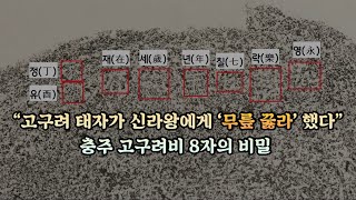 “고구려 태자가 신라왕에게 ‘무릎 꿇라’ 했다”… 충주 고구려비 8자의 비밀 [upl. by Annaliese]