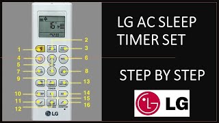 How to set timer clock in LG AC remote  Timing setting OnOff in remote [upl. by Leinehtan]