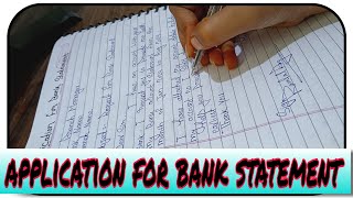 Request letter for Bank statement  Application for bank statement [upl. by Prober551]