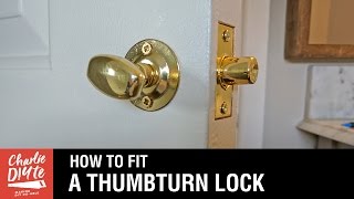 How to Fit a Bathroom Closet Door Lock [upl. by Ellehcit]