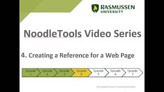 NoodleTools Episode 4 Citing a Website [upl. by Derej906]