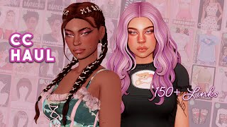 NEW CC Haul 🖤 150 Items w Links  Sims 4 Maxis Mix Custom Content Haul [upl. by Centonze]