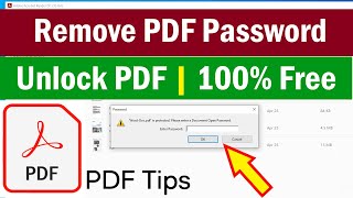 How to Remove a Password From a PDF File  Unlock PDF  Remove PDF Password  Adobe Reader [upl. by Pembrook231]