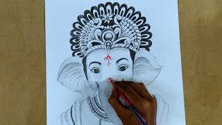 How to draw Ganesha step by step  Ganpati Bappa drawing [upl. by Zeb]