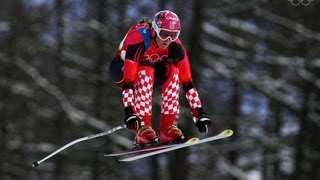 Janica Kostelic Wins Downhill Alpine Skiing Gold  Torino 2006 Winter Olympics [upl. by Geesey]