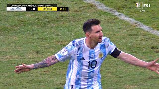 Lionel Messi vs Ecuador I ALL TOUCHES I Copa America 2021 English Commentary 1080i HD [upl. by Caspar]