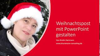 Adventskalender Türchen 23 Tutorial  Mit PowerPoint eine Weihnachtskarte erstellen [upl. by Ahsekar]