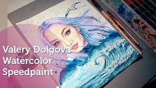 VALERY DOLGOVA Watercolor SpeedPaint [upl. by Lobell681]