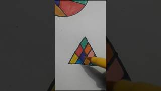 How to draw colourful triangle [upl. by Yrol]