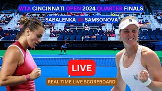 Aryna Sabalenka Vs Liudmila Samsonova LIVE Score UPDATE 2024 WTA Cincinnati Open Quarter Finals [upl. by Ailalue]