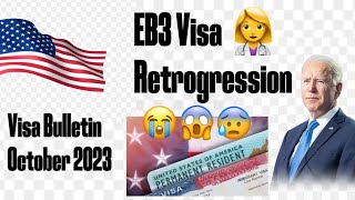 EB3 visa retrogression update October visa bulletin 2023 nclexrn internationalnurses👩‍⚕️😱 [upl. by Rehpoitsirhc403]