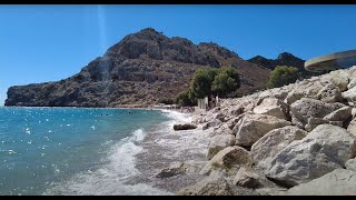 Kolymbia beach on Rhodes Greece 4k Ultra HD 60fps [upl. by Vola477]