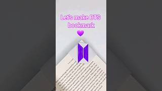 BTS Bookmark from Paper💜  bts btsarmy diy papercraft [upl. by Yelnahs]