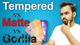 Best Tempered Glass Screen Protector  Tempered Glass Vs Matte Screen Protector Vs Gorilla Glass [upl. by Notpmah]