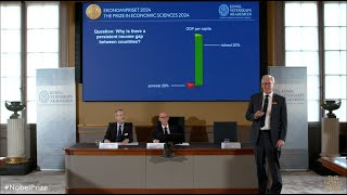 Announcement of the 2024 Sveriges Riksbank Prize in Economic Sciences in Memory of Alfred Nobel [upl. by Heater]