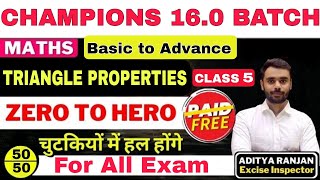 Fundamental Properties of Triangle  Champions Batch by Aditya Ranjan Sir Class 5 [upl. by Lederer4]