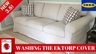 WASHING THE IKEA EKTORP 35 COVER  KID AND PET FRIENDLY COUCH [upl. by Brottman]