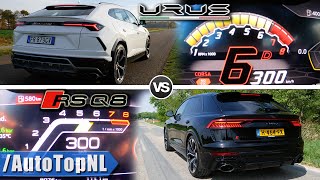 Lamborghini URUS vs Audi RSQ8 0300KMH ACCELERATION POV amp SOUND by AutoTopNL [upl. by Yojal]