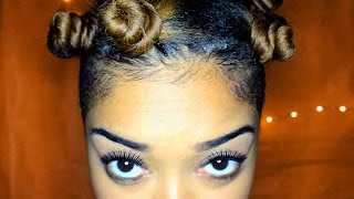 How To  Bantu Knots on Natural Hair  Bri Hall [upl. by Einoj856]