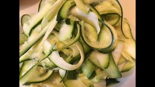 Zoodles  Zucchini Noodles without a Spiralizer [upl. by Alliehs680]