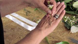 How to wire and tape  Wedding Flowers Tutorials and Workshops by Campbells Flowers amp Design [upl. by Claiborn459]