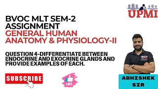 BVOC SEM2 SOLVED ASSIGNMENT HUMAN ANATOMY AND PHYSIOLOGY QUESTION4 BY ABHISHEK SIR upmi1572 [upl. by Livesay]