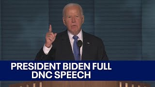 2024 DNC President Bidens full speech at Democratic National Convention  KTVU [upl. by Nylassej]