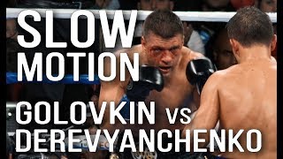 Golovkin vs Derevyanchenko SLOW MOTION Головкин  Деревянченко [upl. by Royce]