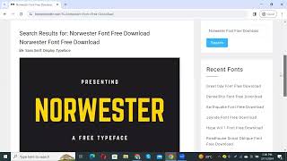 How to download and install Norwester Font Free Download viral trending [upl. by Anilejna]