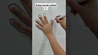 El izinden tavuk çizimi kolayçizimler resim drawing youtubeshorts art art funny eğlenceli [upl. by Weiman]