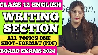 Writing Section Class 12 English 202324 [upl. by Airdnaid]