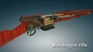 Mondragon semiautomatic rifle  straightpull boltaction rifle  3dGun [upl. by Mw]