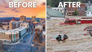 Asheville After Hurricane Helene Devastation and Recovery [upl. by Jewett]