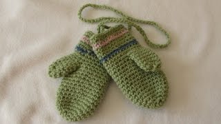 How to crochet EASY childrens mittens for beginners [upl. by Keg808]