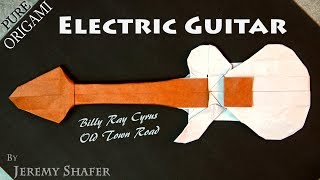 How to make an Electric Guitar  Pure Origami [upl. by Acinod]