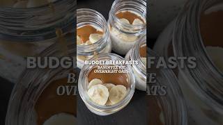 Banoffee pie overnight oats recipe ✨🥧 moneysavingtipsuk budgetmeals overnightoats [upl. by Brear]