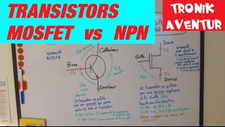 TRONIK AVENTUR 35 COMPARATIF TRANSISTOR NPN  JFET MOSFET  ELECTRONIQUE POUR DEBUTANTS [upl. by Thirza358]