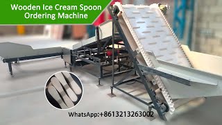 93mm Wood Ice Cream Spoon Ordering Machine Video [upl. by Nettle884]