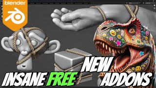 Top 10 New Free Blender Addons For 2025 [upl. by Ymot]