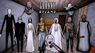 Granny Revamp In All 11 Environments Full Gameplay  Granny Revamp New Game With Grandpa [upl. by Ylime]