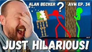 JUST HILARIOUS Alan Becker The Prank  Animation vs Minecraft Shorts Ep 34 REACTION [upl. by Ravens]