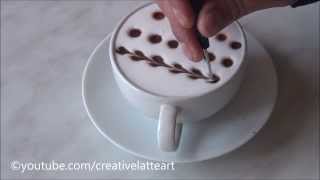 Creative Latte Art For Beginners  Tutorial 10 [upl. by Oneil]