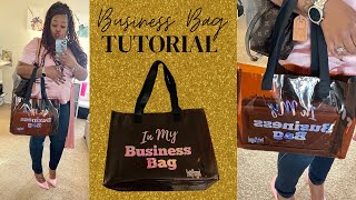 CricutPermanent vinyl Business Bag Tutorial [upl. by Emmer796]