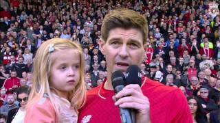 Steven Gerrard says goodbye to Anfield [upl. by Reese]