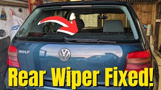 How To Fix Rear Wiper Motor on Mk4 VW Golf Nugget [upl. by Hayarahs959]